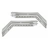 UP10684-30" Chrome 45-Degree Angled Heavy Duty Mud Flap Hangers - 2" Bolt Pattern (Pair)