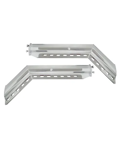 UP10685-30" Stainless 45-Degree Angled Heavy Duty Mud Flap Hangers - 2" Bolt Pattern (Pair)