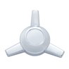 UP10701-Chrome Metal Die-Cast 3 Straight Bar Spinner Only