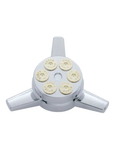 UP10710-Chrome Plastic Gun Cylinder Hubcap Spinner Only