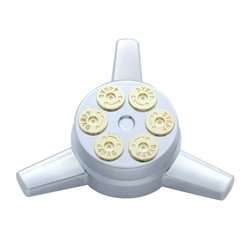 UP10710B-Chrome Plastic Gun Cylinder Hubcap Spinner Only (Bulk)