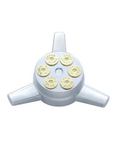 UP10710B-Chrome Plastic Gun Cylinder Hubcap Spinner Only (Bulk)
