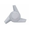 UP10720-Chrome Plastic 3 Bar Left Swing Hubcap Spinner Only
