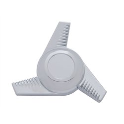 UP10721-Chrome Plastic 3 Bar Right Swing Hubcap Spinner Only