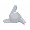UP10721-Chrome Plastic 3 Bar Right Swing Hubcap Spinner Only