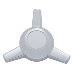 UP10723-Chrome Plastic 3 Bar Straight Hubcap Spinner Only