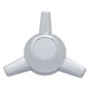 UP10723-Chrome Plastic 3 Bar Straight Hubcap Spinner Only