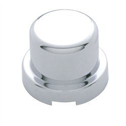UP10751-1/2" x 5/8" Chrome Plastic Flat Top Nut Covers - Push-On (10-Pack)