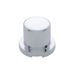 UP10754-11/16" X 15/16" Chrome Plastic Flat Top Nut Covers - Push-On (10-Pack)