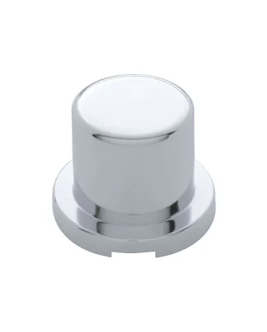 UP10754-11/16" X 15/16" Chrome Plastic Flat Top Nut Covers - Push-On (10-Pack)