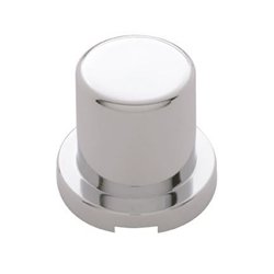 UP10756-3/4" X 1-1/4" Chrome Plastic Flat Top Nut Covers - Push-On (10-Pack)