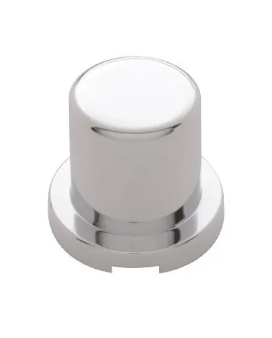UP10756-3/4" X 1-1/4" Chrome Plastic Flat Top Nut Covers - Push-On (10-Pack)