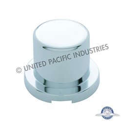 UP10759B-33mm X 1-5/8" Chrome Plastic Flat Top Nut Cover - Push-On (Bulk)