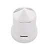 UP10771-33mm x 2-1/4" Chrome Plastic Pointed Nut Covers - Push-On With Flange (Color Box of 10)