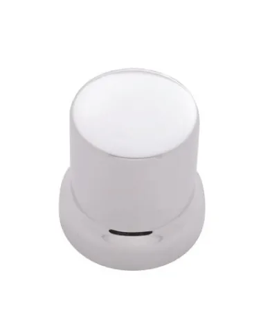 UP10772-33mm X 2" Chrome Plastic Flat Top Nut Covers With Flange - Push-On (10-Pack)