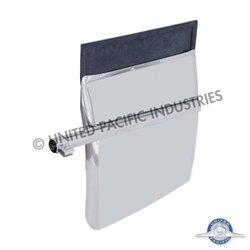 UP10845-24" X 27" 430 Stainless Quarter Fender With Tube Bracket Set (Pair)