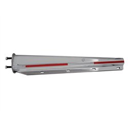 UP10849-30" Stainless Steel Heavy Duty Mud Flap Hangers With Reflector - 2.5" Bolt Pattern (Pair)