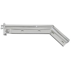 UP10860-28" Chrome 45-Degree Angled Mud Flap Hangers - 1-1/8" Bolt Pattern - Competition Series (Pair)