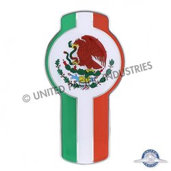 UP10967-Chrome Die Cast Mexico Flag Emblem