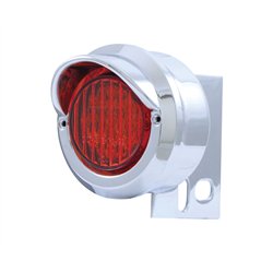 UP10981-9 LED Mud Flap Hanger End Light With Visor - Red LED/Red Lens