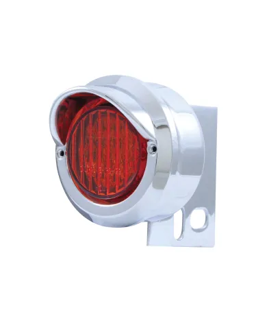UP10981-9 LED Mud Flap Hanger End Light With Visor - Red LED/Red Lens