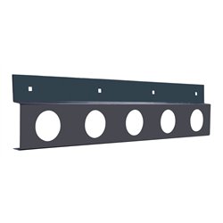 UP21397-Stainless Top Mud Flap Plate - Five 2" Light Cutout