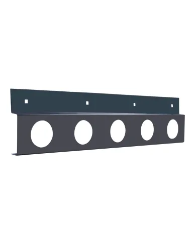 UP21397-Stainless Top Mud Flap Plate - Five 2" Light Cutout