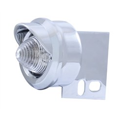 UP10987-9 LED Beehive Mud Flap Hanger End Light With Visor - Red LED/Clear Lens