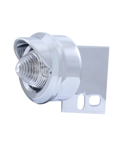 UP10987-9 LED Beehive Mud Flap Hanger End Light With Visor - Red LED/Clear Lens