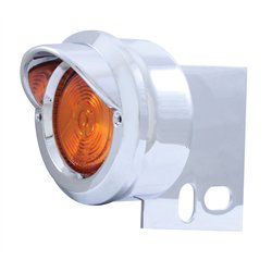 UP10988-Mud Flap Hanger End Light With Visor - Amber
