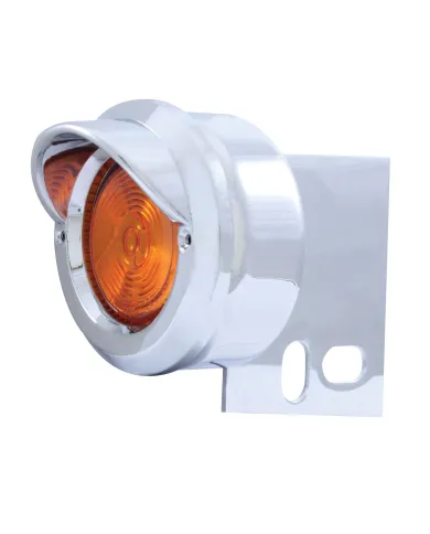UP10988-Mud Flap Hanger End Light With Visor - Amber