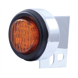 UP10990-9 LED Mud Flap Hanger End Light With Grommet - Amber LED/Amber Lens