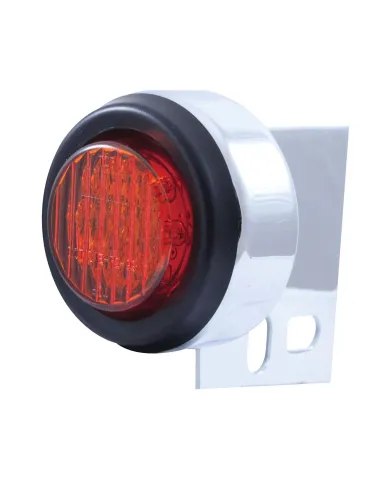 UP10991-9 LED Mud Flap Hanger End Light With Grommet - Red LED/Red Lens