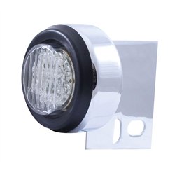 UP10993-9 LED Mud Flap Hanger End Light With Grommet - Red LED/Clear Lens