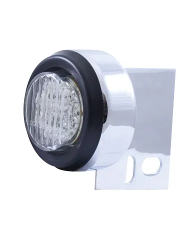 UP10993-9 LED Mud Flap Hanger End Light With Grommet - Red LED/Clear Lens