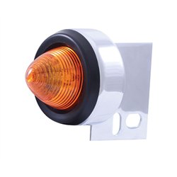 UP10994-9 LED Beehive Mud Flap Hanger End Light With Grommet - Amber LED/Amber Lens