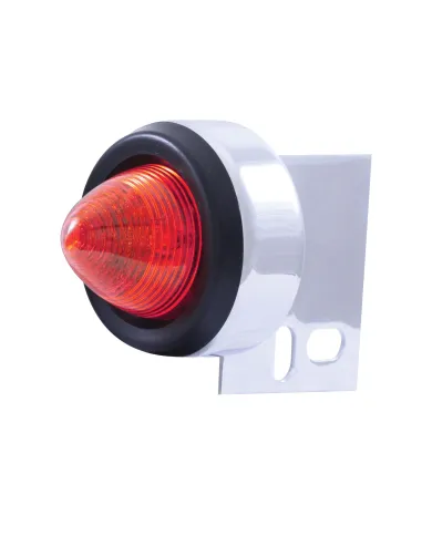 UP10995-9 LED Beehive Mud Flap Hanger End Light With Grommet - Red LED/Red Lens