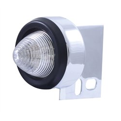 UP10996-9 LED Beehive Mud Flap Hanger End Light With Grommet - Amber LED/Clear Lens