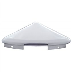 UP20146-4 Even Notched Stainless Steel Pointed Front Hubcap - 7/16" Lip