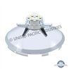 UP20195-6 Uneven Notched Stainless Front Hubcap With Gun Cylinder Spinner - 7/16" Lip