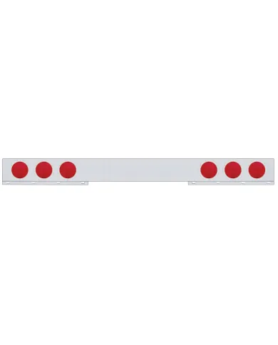 UP20236-Stainless Steel Light Bar With Six 4" Lights & Stainless Steel Bezel
