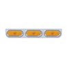 UP20384-Stainless Light Bracket With 3X 6" Oval Lights & Visors - Amber Lens