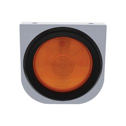 UP20423-Stainless Light Bracket With 4" Light & Grommet - Amber Lens