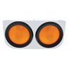 UP20426-Stainless Light Bracket With 2X 4" Lights & Grommets - Amber Lens