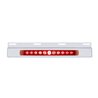 UP21422-Stainless Top Mud Flap Plate With 11 LED 17" Light Bar - Red LED/Red Lens (Each)