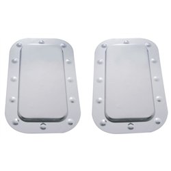 UP20563-Kenworth Stainless Vent Door Cover And Dimpled Trim Set