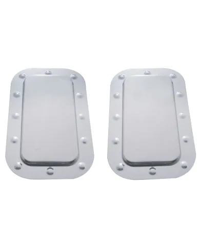 UP20563-Kenworth Stainless Vent Door Cover And Dimpled Trim Set