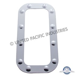 UP20565-Peterbilt Stainless Dimpled Vent Door Trim (Card of 2)