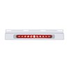UP21426-Stainless Top Mud Flap Plate With 11 LED 17" Light Bar & Bezel - Red LED/Red Lens (Each)