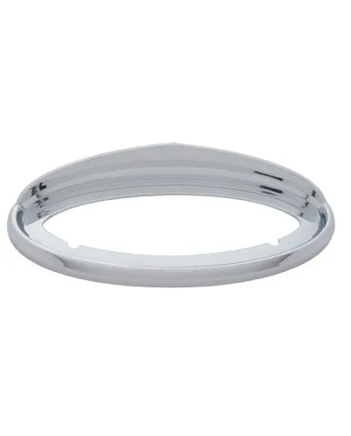 UP20590-Chrome Bezel With Visor For 7-1/2" X 3" Peterbilt Unibilt Emblem